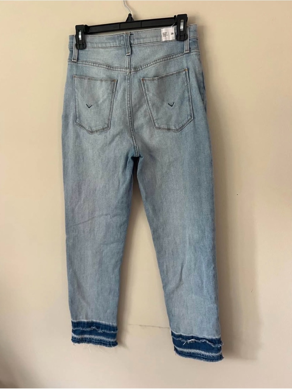 Hudson High Rise Zooey Straight Double Raw Hem size 28